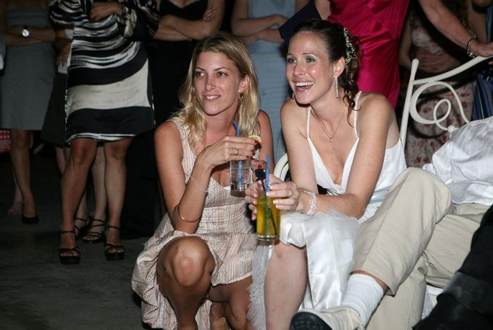 Under a dress at a party