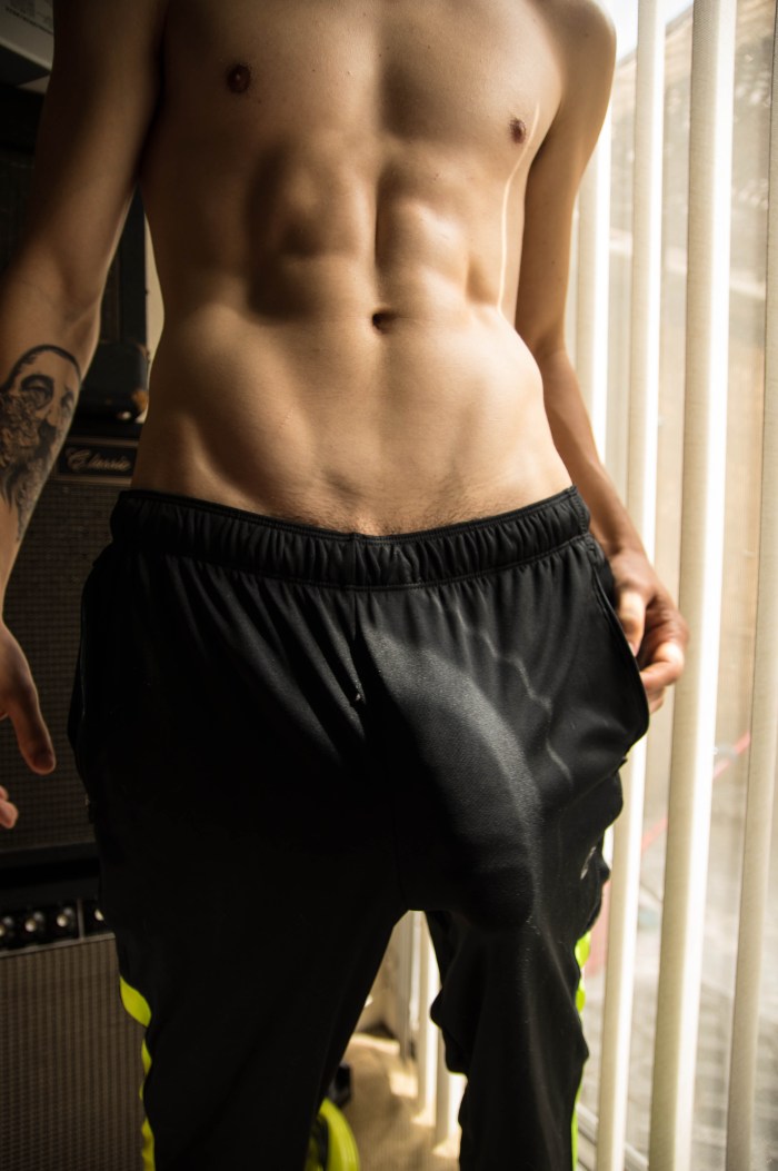 Guys in shorts with large