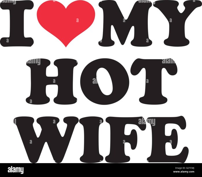 Hotwife with inscriptions