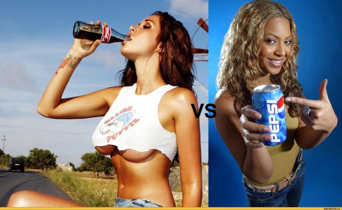 The girl drinks Cola