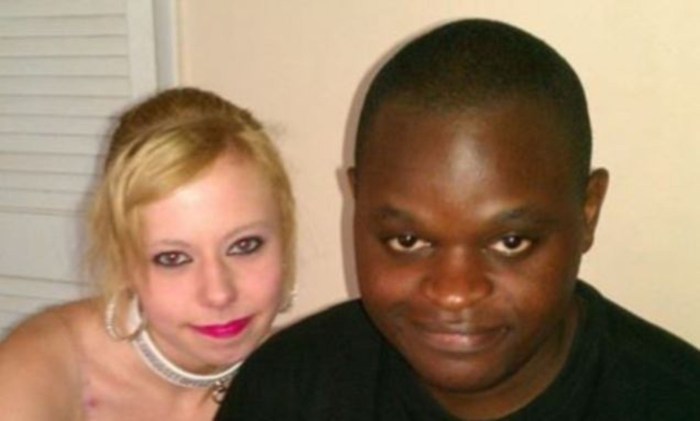 Blonde with a Negro Private