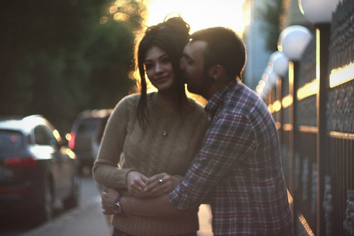 Brown -haired woman in a swimsuit