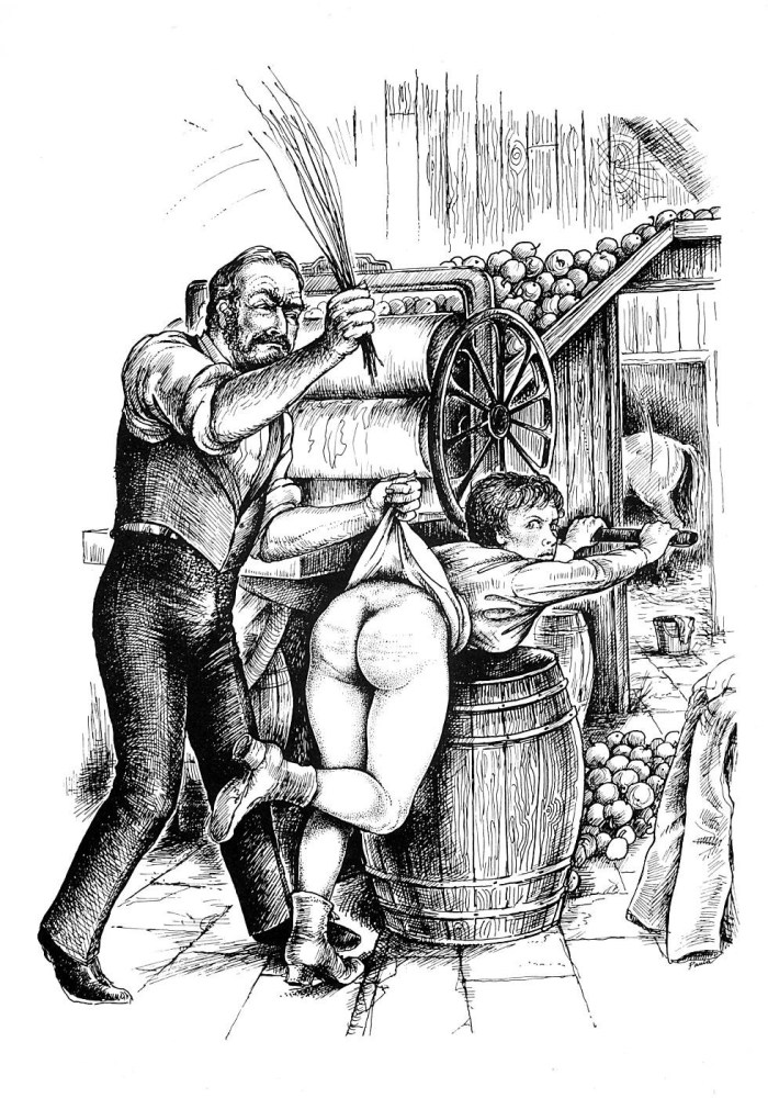 Naked punishment drawings