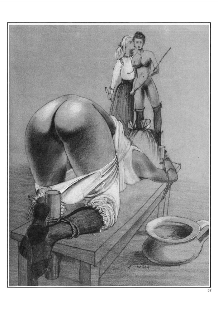 Erotic flogging with rods
