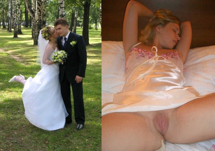 Naked women after the wedding