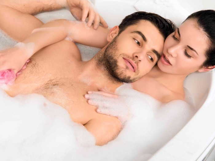 Romance in the bathroom