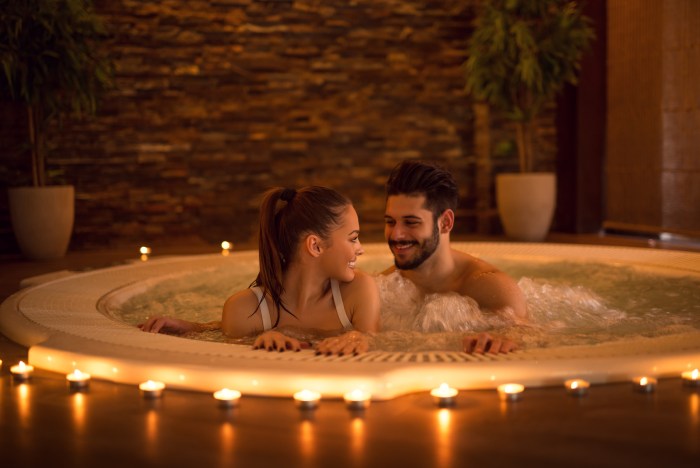 A couple in the bathroom