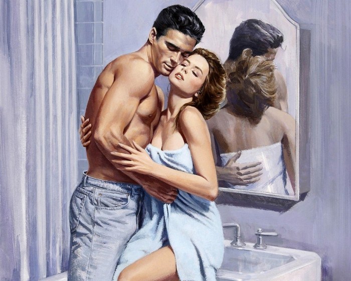 Man and woman in a towel