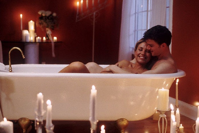 Man and woman in the jacuzzi