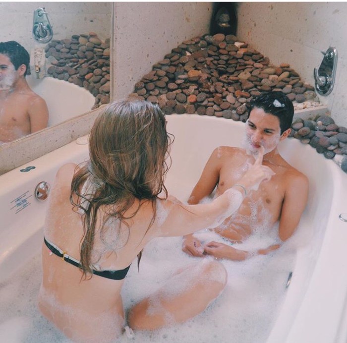 A kiss of a female chest