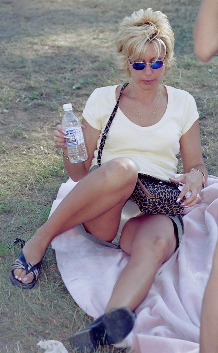 Under the skirt of an adult lady