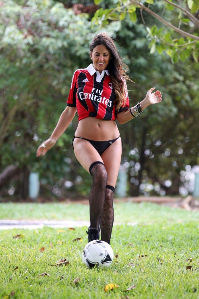 Women's football without panties