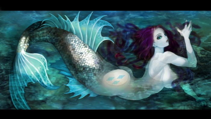 The mermaid is real beautiful