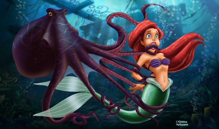 The mermaid and octopus
