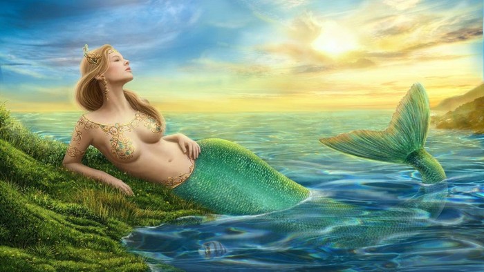 The mermaid on the shore