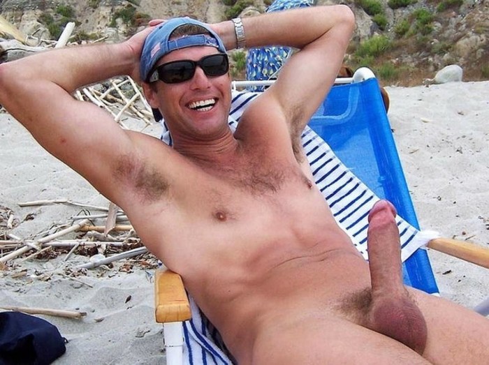 Men without panties on the beach
