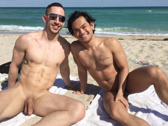 Naked Russian guys on the beach