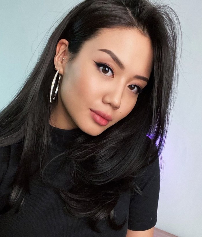 Girl in underwear lies