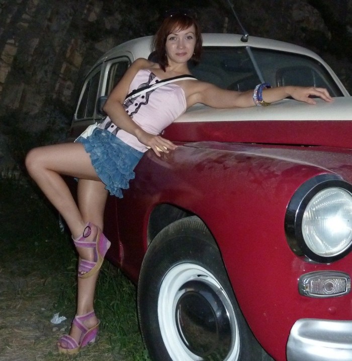 A man touches a woman