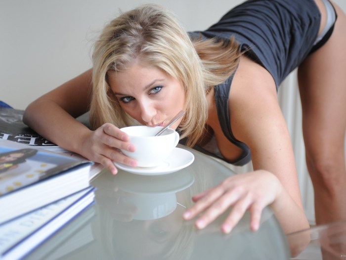 Adult women in pantyhose