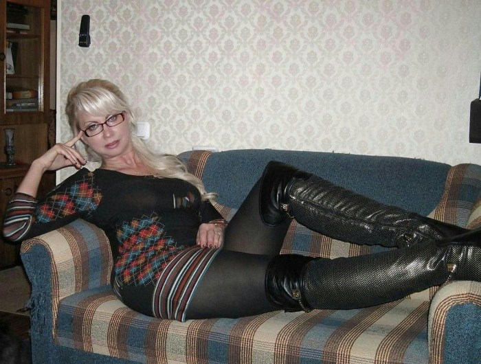 Mature blonde is private