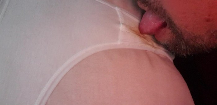 Wet panties of mature old women