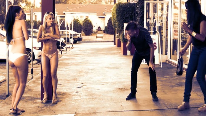 Separate girls on the street