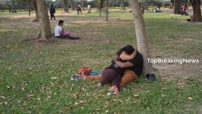 Indian Girlfriend in Park
