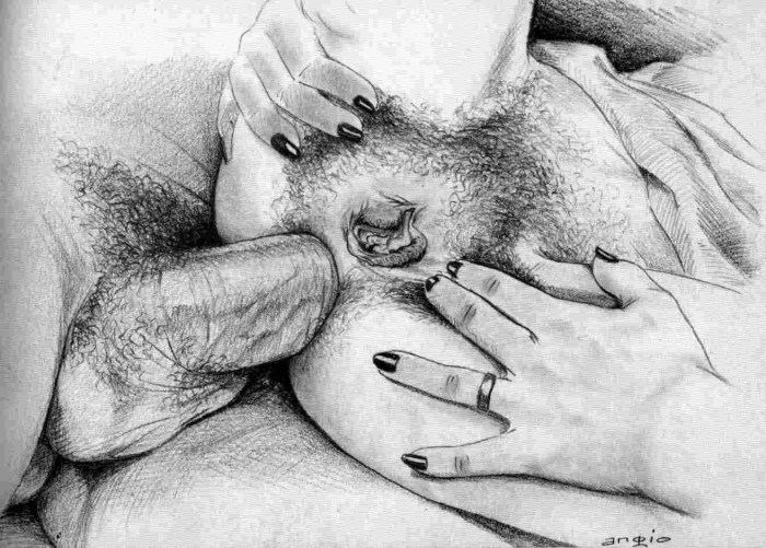 Erotic pictures with a pencil