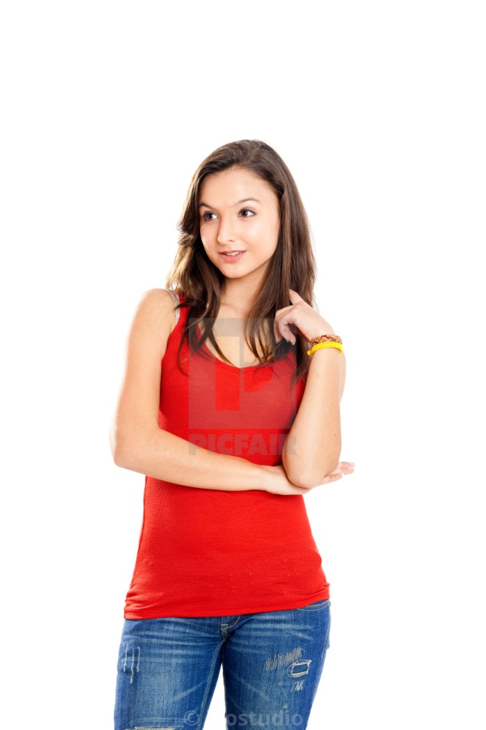 Young girls in swimsuits