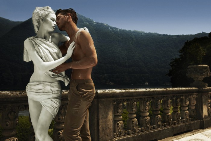 The girl is hiding behind her hair