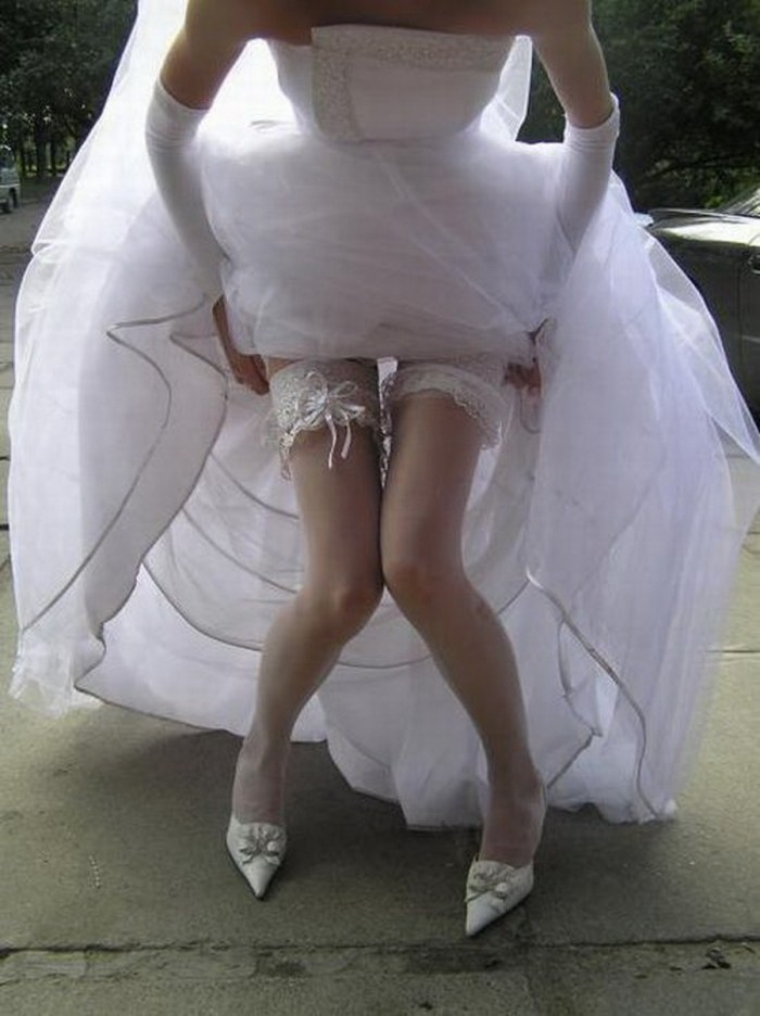 Under the wedding dress