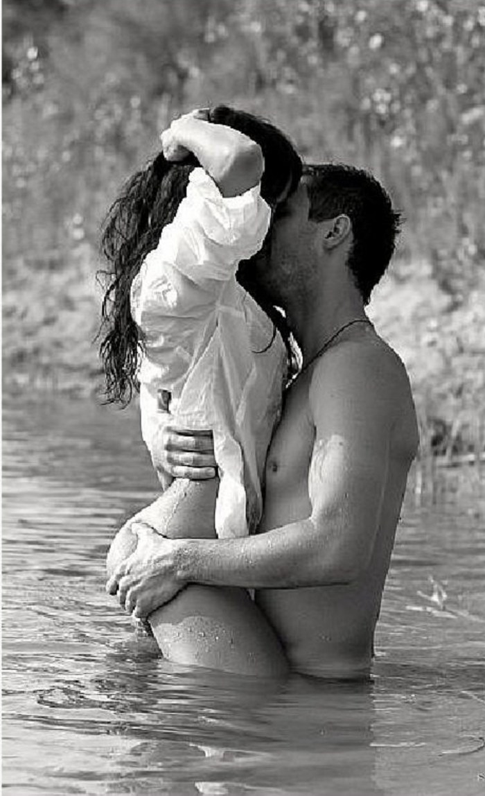 Man and woman in the bath