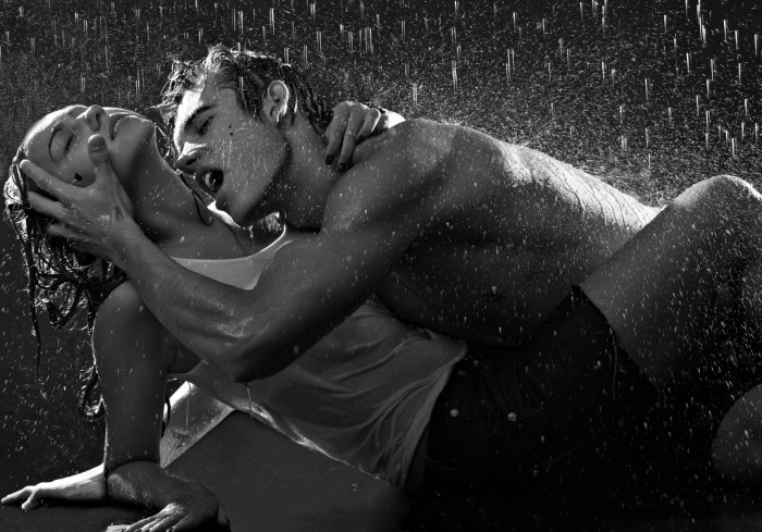 Man and woman in the bath