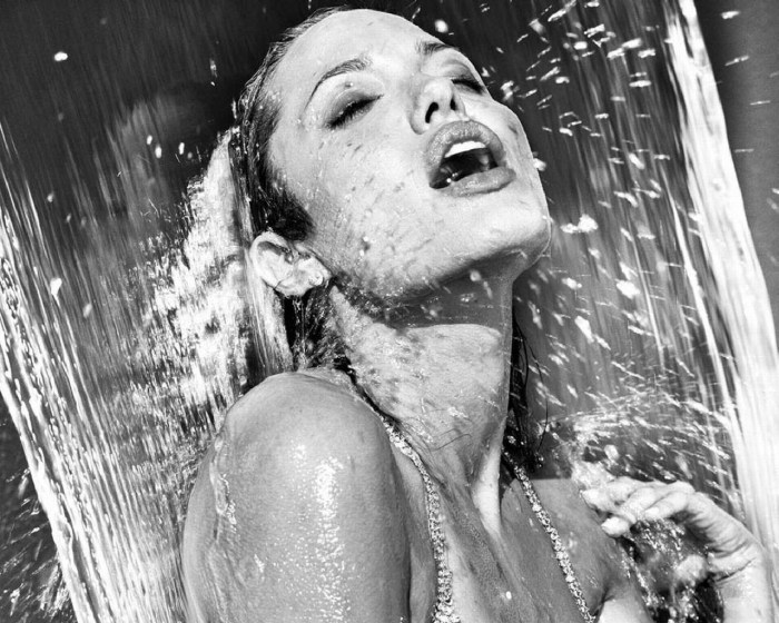 Man and woman in the shower