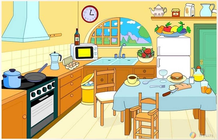 Cartoon kitchen