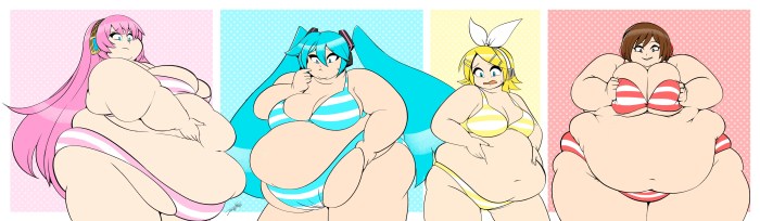 Fat anime girls weight gain
