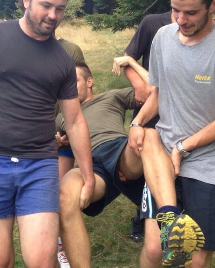 A huge cock is publicly