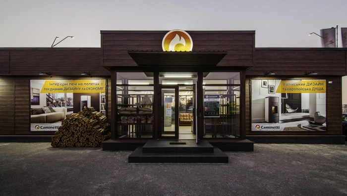 Beautiful facades of small shops