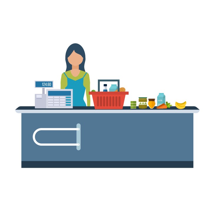 Cashier of the store Vector