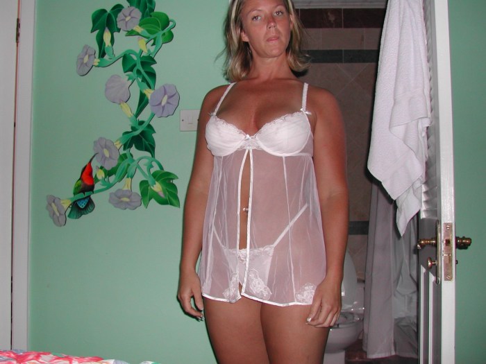 Mature in transparent panties