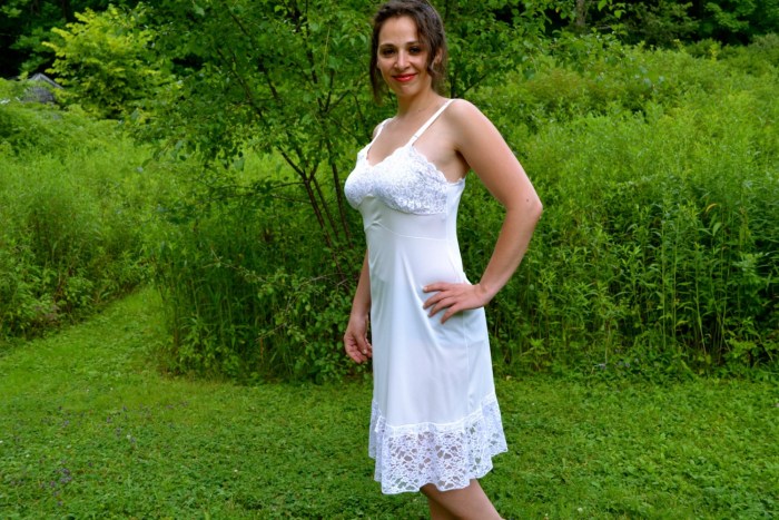 Young in a transparent peignoir homemade nude