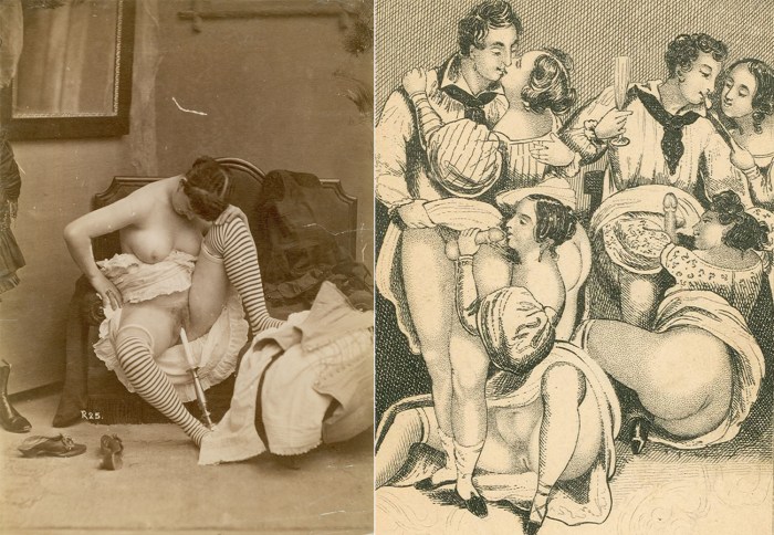 Naked women in a brothel's brothel
