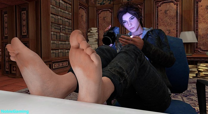 Lara Croft foot