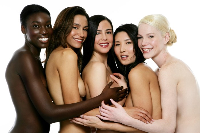 Naked girls of different races