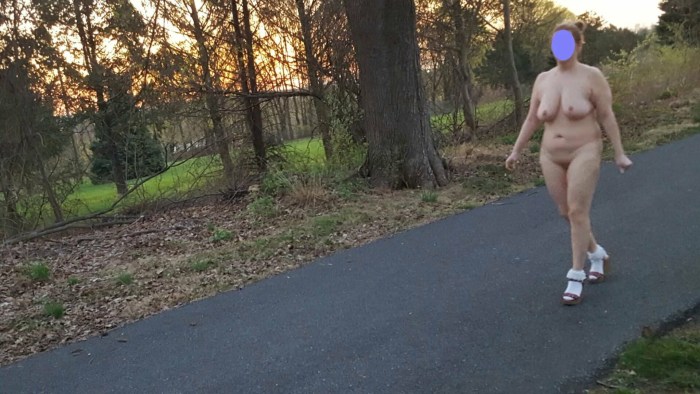 Naked waitress in public