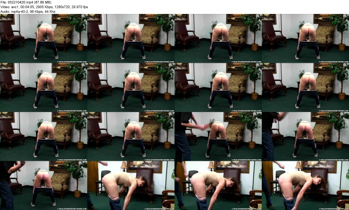 Spanking Teen Brandi - Spanked on My Brumed Botttom