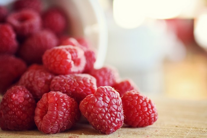 Healing berry raspberries