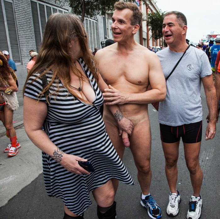 Public nudity of the boy