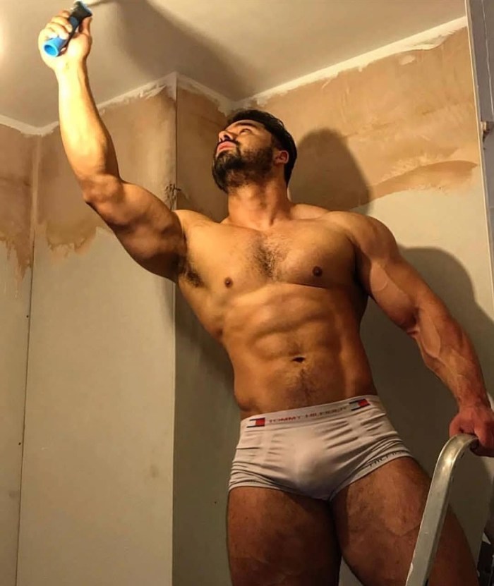 Caucasian males in shorts